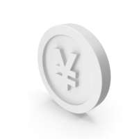 Yuan or Yen Coin White PNG & PSD Images