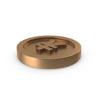 Bronze Yuan or Yen Coin PNG & PSD Images