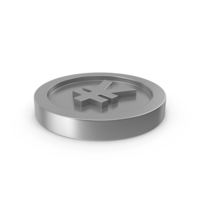 Silver Yuan or Yen Coin PNG & PSD Images