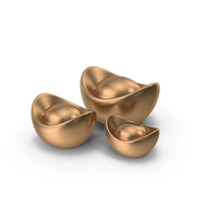 Bronze Chinese Ingots PNG & PSD Images