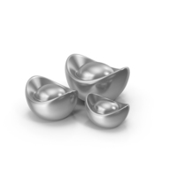 Silver Chinese Ingots PNG & PSD Images