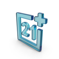 Glass Age Restriction 21+ Symbol PNG & PSD Images