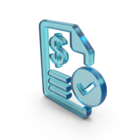 Glass Bill Paid Dollar Symbol PNG & PSD Images
