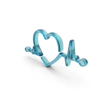Glass Heartbeat Graph Symbol PNG & PSD Images