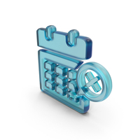 Cancel Calendar Event Symbol Glass PNG & PSD Images