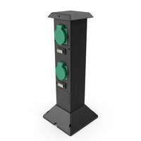 Garden Energy Column With 4 Socket And Switches PNG & PSD Images