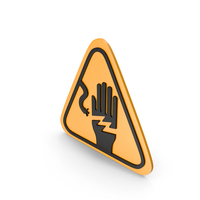 Electrical Shock Triangle Hazard Symbol PNG & PSD Images