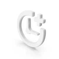 Add Alarm Symbol White PNG & PSD Images