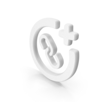 Add Link Symbol White PNG & PSD Images
