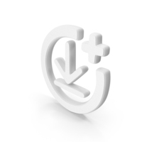 Add to Download Symbol White PNG & PSD Images