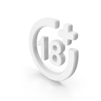 Age Limit 18 Symbol White PNG & PSD Images