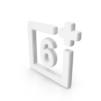 Age Restriction 6 Symbol White PNG & PSD Images