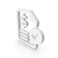 Bills Paid Dollar Symbol White PNG & PSD Images