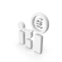 White Business Profit Euro Symbol PNG & PSD Images