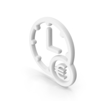 White Cost Per Hour Euro Symbol PNG & PSD Images