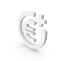 White Euro Value Added Service Symbol PNG & PSD Images
