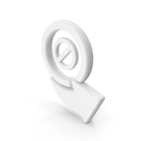 White Exchange Ban Arrow Symbol PNG & PSD Images
