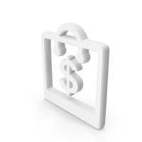 White Shopping Bag Dollar Symbol PNG & PSD Images