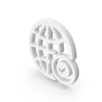 White Globe Check Symbol PNG & PSD Images