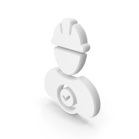 White Good Worker Symbol PNG & PSD Images