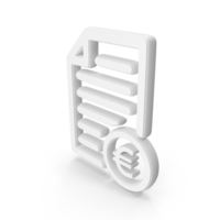 White Invoice Euro Symbol PNG & PSD Images