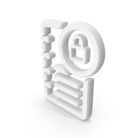 Ledger Locked Symbol White PNG & PSD Images