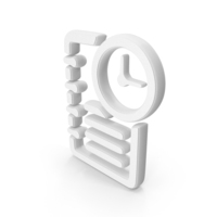 White Ledger Time Symbol PNG & PSD Images