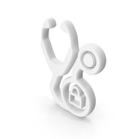 White Medical Appointment Lock Symbol PNG & PSD Images