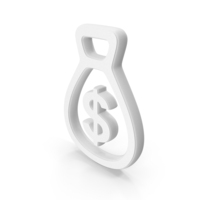 White Money Bag Dollar Currency Symbol PNG & PSD Images