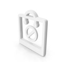 White No Shopping Bag Symbol PNG & PSD Images