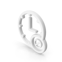 White No Time Symbol PNG & PSD Images
