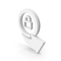 Return Locked Symbol White PNG & PSD Images