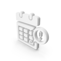 Calendar Reminder Symbol White PNG & PSD Images
