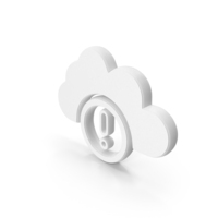 Cloud Data Error Symbol White PNG & PSD Images