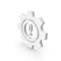 White Settings Error Symbol PNG & PSD Images