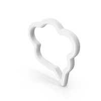 White Thought Bubble Symbol PNG & PSD Images