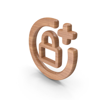 Add Lock Symbol Wood PNG & PSD Images