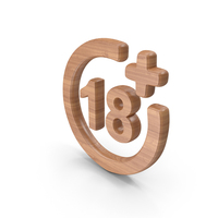 Wood Age Limit 18+ Symbol PNG & PSD Images