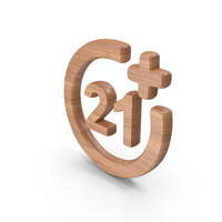 Wood Age Limit 21+ Symbol PNG & PSD Images
