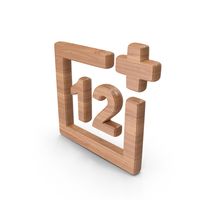 Wood Age Restriction 12+ Symbol PNG & PSD Images