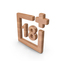 Wood Age Restriction 18+ Symbol PNG & PSD Images