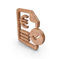 Wood Bill Paid Euro Symbol PNG & PSD Images