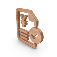 Wood Bill Paid Yen Symbol PNG & PSD Images