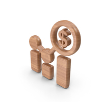 Business Profit Dollar Symbol Wood PNG & PSD Images