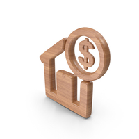 Wood Dollar Real Estate Symbol PNG & PSD Images