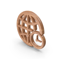 Global Time Symbol Wood PNG & PSD Images