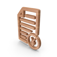 Invoice Yen Symbol Wood PNG & PSD Images