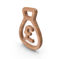 Wood Money Bag Pound Currency Symbol PNG & PSD Images