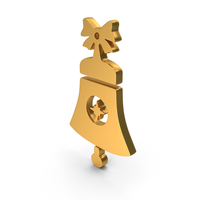 Christmas Bell Icon Gold PNG & PSD Images