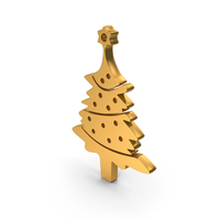 Gold Christmas Tree Icon PNG & PSD Images